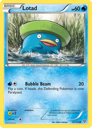 Lotad (029/135) - PS  - Common - Reverse Holofoil