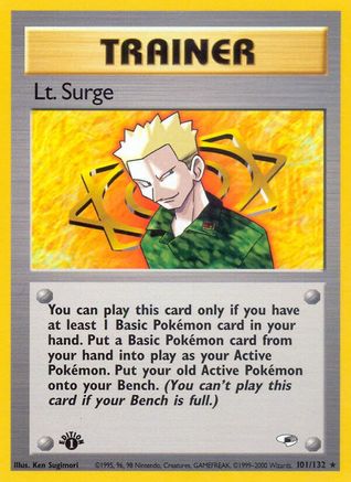 Lt. Surge (101) (101/132) - GH  - Rare - 1st Edition