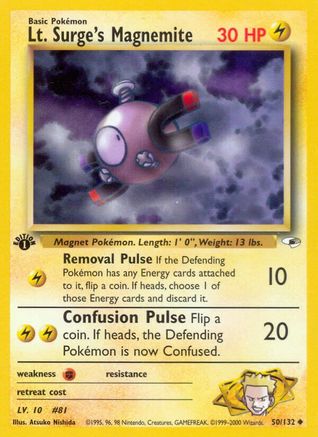 Lt. Surge's Magnemite (50) (050/132) - GH  - Uncommon - Unlimited