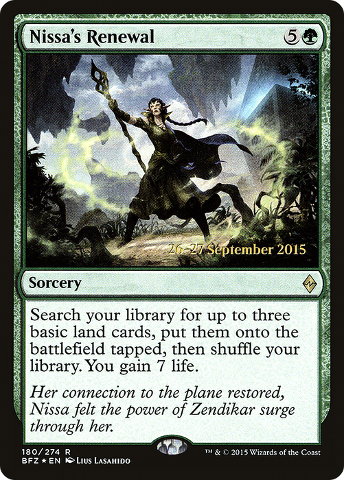 Nissa's Renewal (PRE-180S) - rare - Foil
