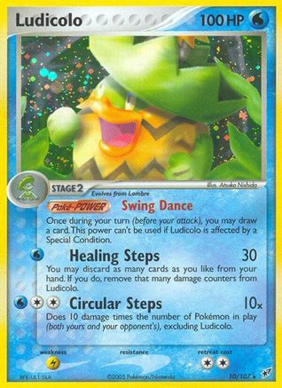 Ludicolo (010/107) - D  - Holo Rare - Reverse Holofoil