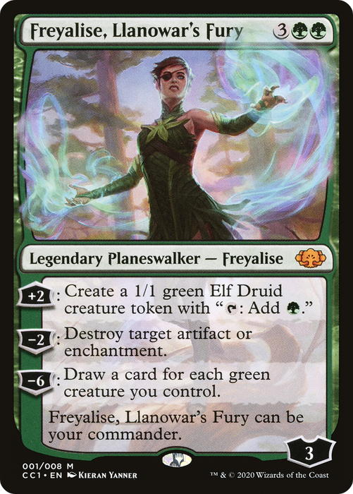Freyalise, Llanowar's Fury (CC1-001) - mythic - Foil