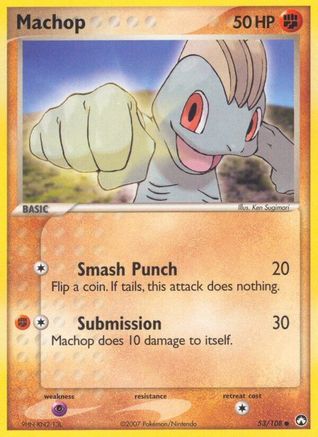 Machop (053) - PK  - Common - Reverse Holofoil