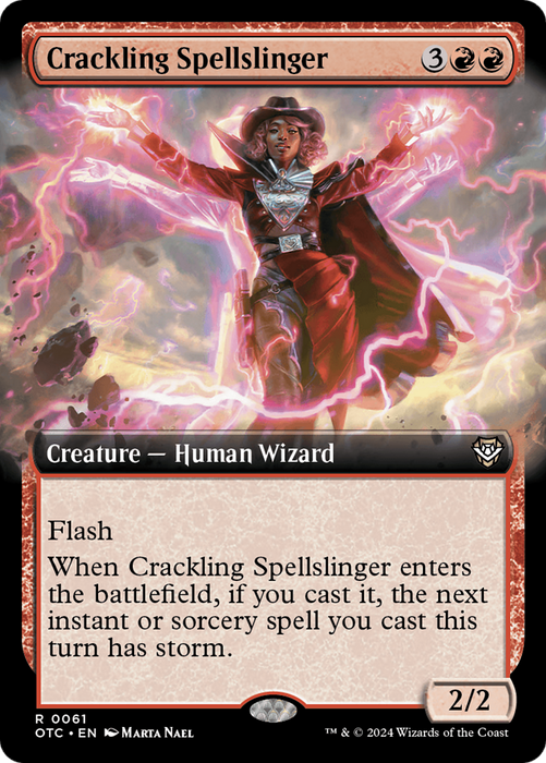 Crackling Spellslinger (OTC-061) - rare: (Extended Art)