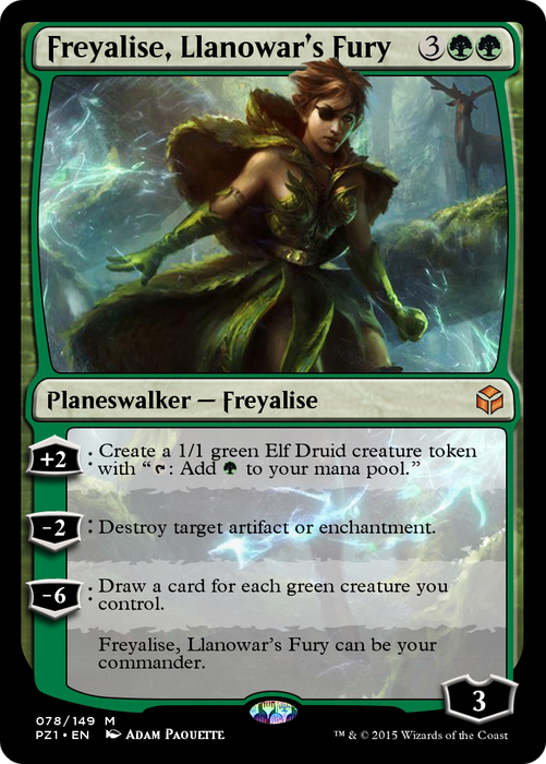Freyalise, Llanowar's Fury (PZ1-078) - mythic