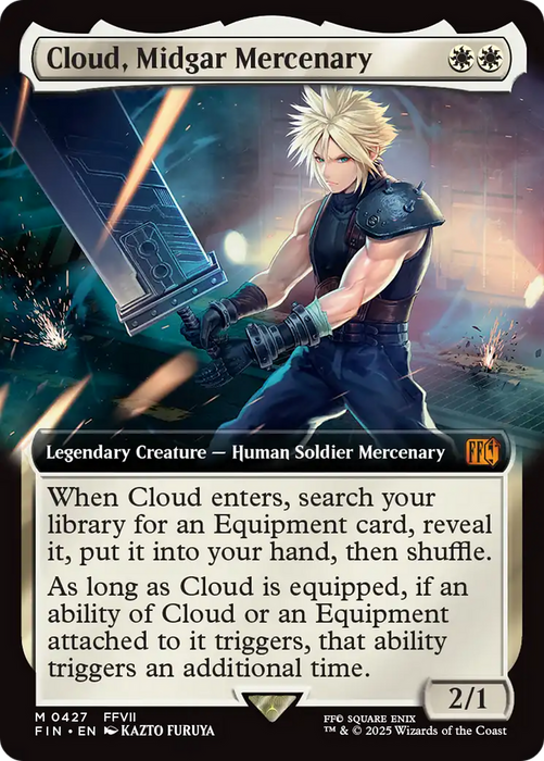 Cloud, Midgar Mercenary (Extended Art) (FIN-427) - mythic