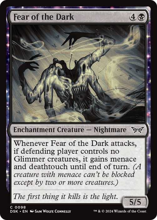 Fear of the Dark (DSK-098) - common: (enchantment) - Foil