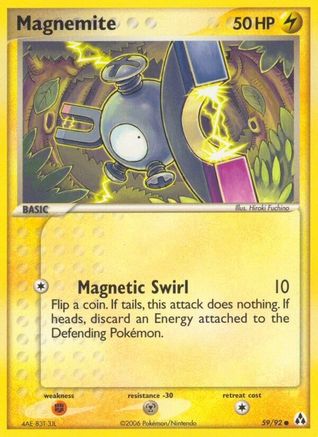 Magnemite (059/92) - LM  - Common - Reverse Holofoil