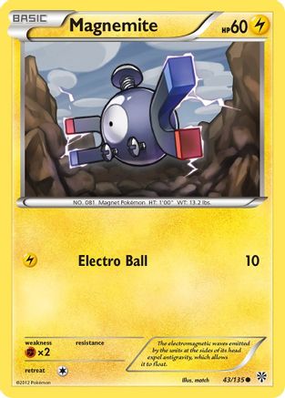 Magnemite (43) (043) - PS  - Common - Reverse Holofoil