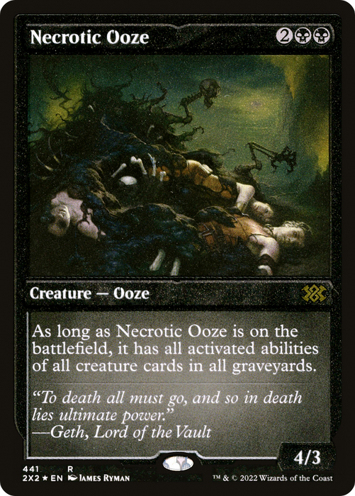 Necrotic Ooze (2X2-441) - rare - Etched Foil