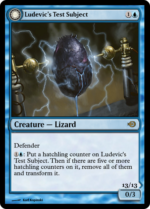 Ludevic's Test Subject // Ludevic's Abomination (PRM-42874) - rare: (Double Faced Transform) - Foil