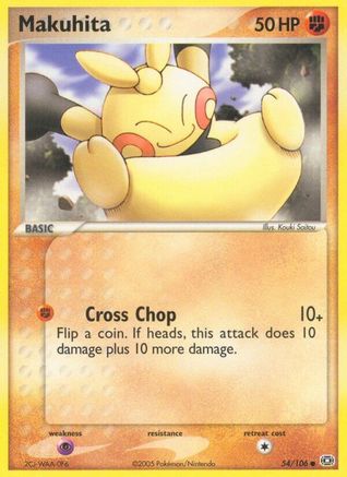 Makuhita (054) - E  - Common - Reverse Holofoil