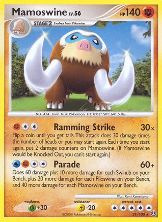 Mamoswine (021/100) - S  - Rare - Reverse Holofoil