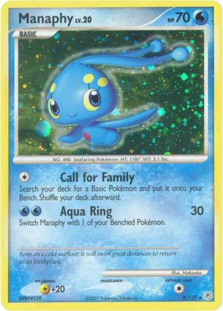 Manaphy (009/130) - DAP  - Holo Rare - Reverse Holofoil