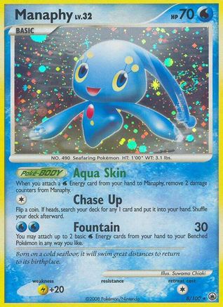 Manaphy (008) - MD  - Holo Rare - Reverse Holofoil