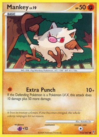 Mankey (112) - SV  - Common - Reverse Holofoil