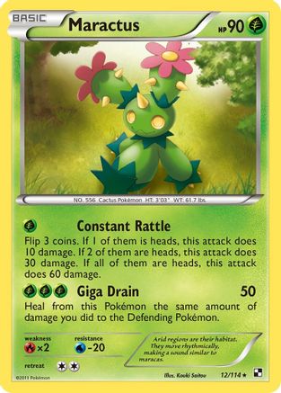 Maractus (12) (012) - BAW  - Rare - Reverse Holofoil