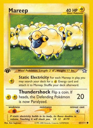 Mareep (065/111) - NG  - Common - 1st Edition