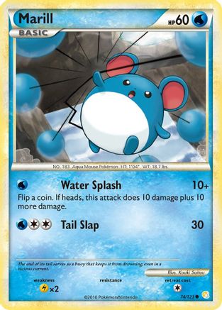 Marill (074/123) - HS  - Common - Reverse Holofoil