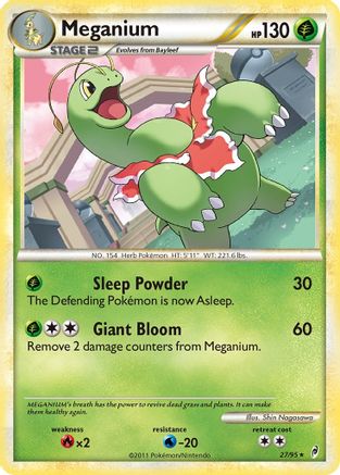 Meganium (027/95) - COL  - Rare - Reverse Holofoil