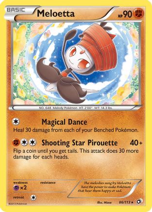Meloetta (86) (086/113) - LT  - Rare - Reverse Holofoil