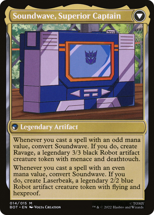 Soundwave, Sonic Spy // Soundwave, Superior Captain (BOT-014) - mythic: (convertdfc)