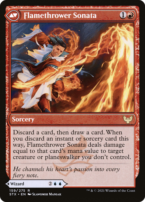 Torrent Sculptor // Flamethrower Sonata (STX-159) - rare - Foil