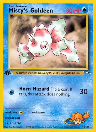 Misty's Goldeen (30) (030/132) - GH  - Rare - 1st Edition