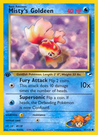 Misty's Goldeen (85) (085/132) - GH  - Common - 1st Edition