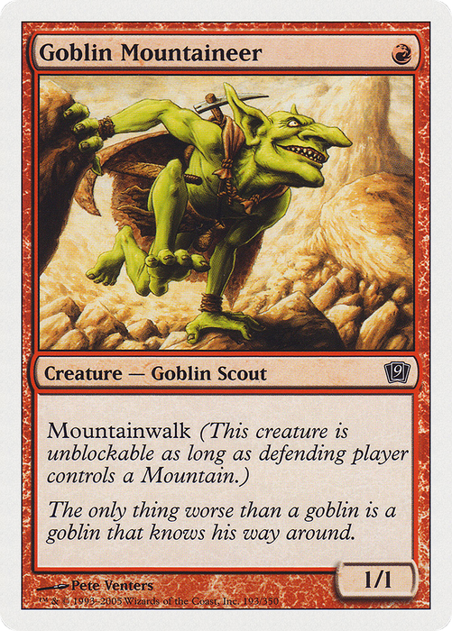 Goblin Mountaineer (9ED-193) - common