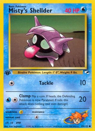 Misty's Shellder (089/132) - GH  - Common - 1st Edition