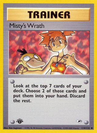 Misty's Wrath (114/132) - GH  - Uncommon - 1st Edition
