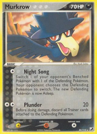 Murkrow (030) - UF  - Rare - Reverse Holofoil