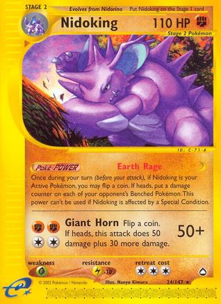 Nidoking (24) (024/147) - A  - Rare - Reverse Holofoil
