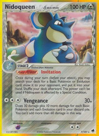 Nidoqueen (Delta Species) (007/101) - DF  - Holo Rare - Reverse Holofoil