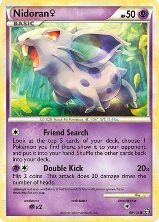Nidoran F (069) - T  - Common - Reverse Holofoil