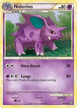 Nidorino (046) - T  - Uncommon - Reverse Holofoil