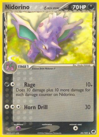 Nidorino (Delta Species) (035/101) - DF  - Uncommon - Reverse Holofoil