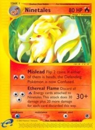 Ninetales (57) (057) - E  - Rare - Reverse Holofoil