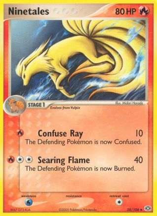 Ninetales (038) - E  - Uncommon - Reverse Holofoil