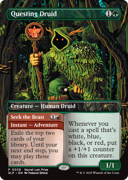 Questing Druid // Seek the Beast (SLP-038) - rare - Foil