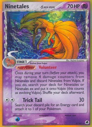 Ninetales (Delta Species) (008/101) - DF  - Holo Rare - Reverse Holofoil