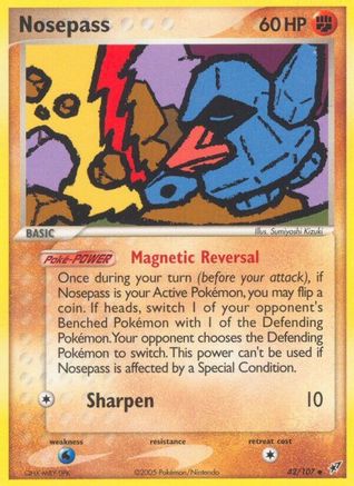 Nosepass (042) - D  - Uncommon - Reverse Holofoil