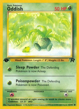 Oddish (063/82) - TR  - Common - 1st Edition