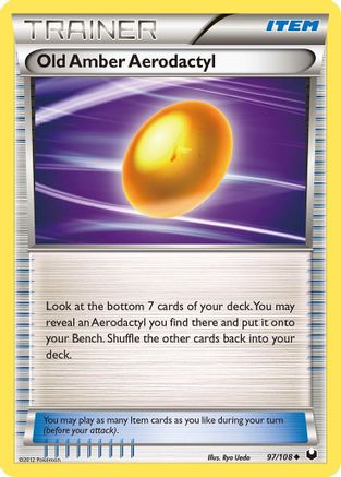 Old Amber Aerodactyl (097) - DE  - Uncommon - Reverse Holofoil