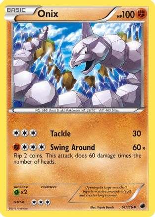 Onix (061/116) - PF  - Uncommon - Reverse Holofoil