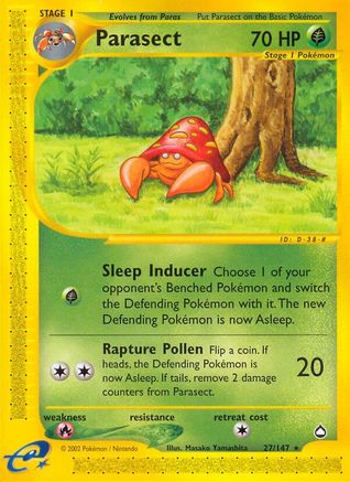 Parasect (027) - A  - Rare - Reverse Holofoil