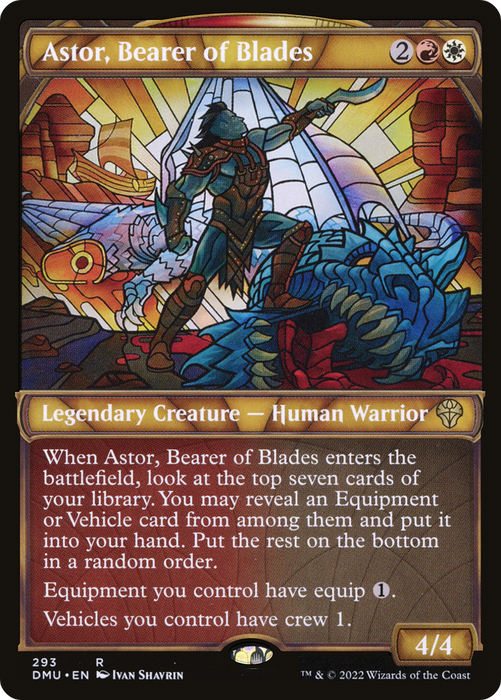 Astor, Bearer of Blades (DMU-293) - rare: (Showcase) - Foil
