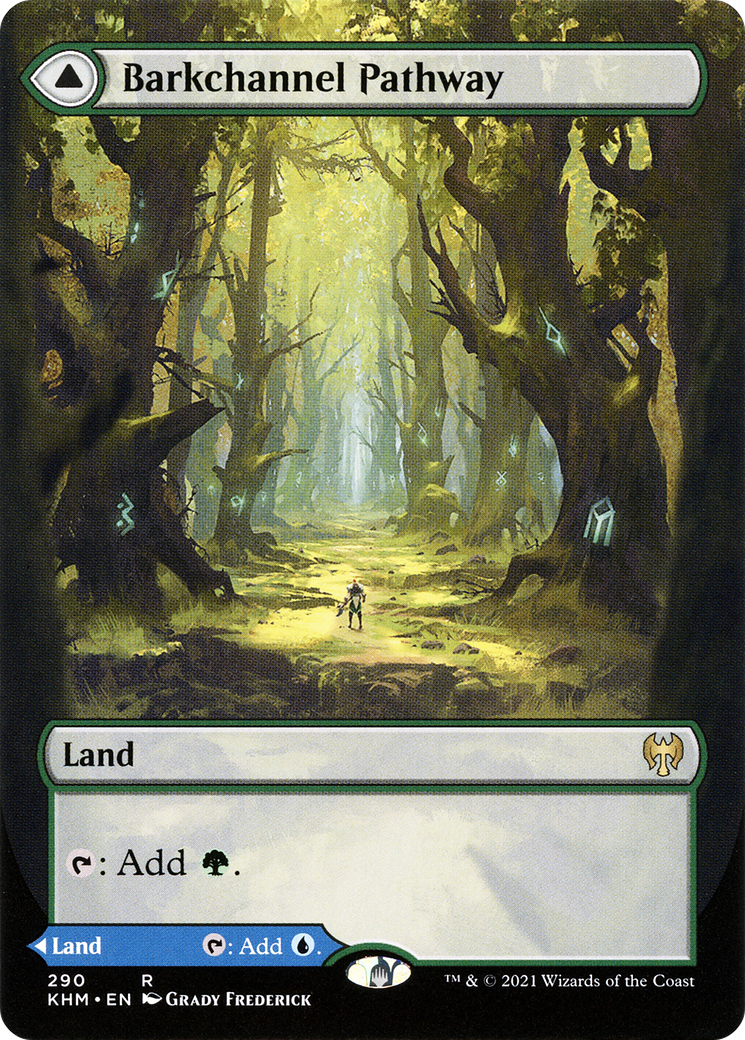 Barkchannel Pathway // Tidechannel Pathway (KHM-290) - rare: (Showcase) (Borderless)
