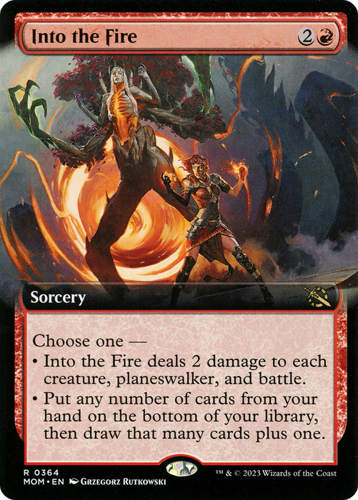 Into the Fire (MOM-364) - rare: (Extended Art) - Foil